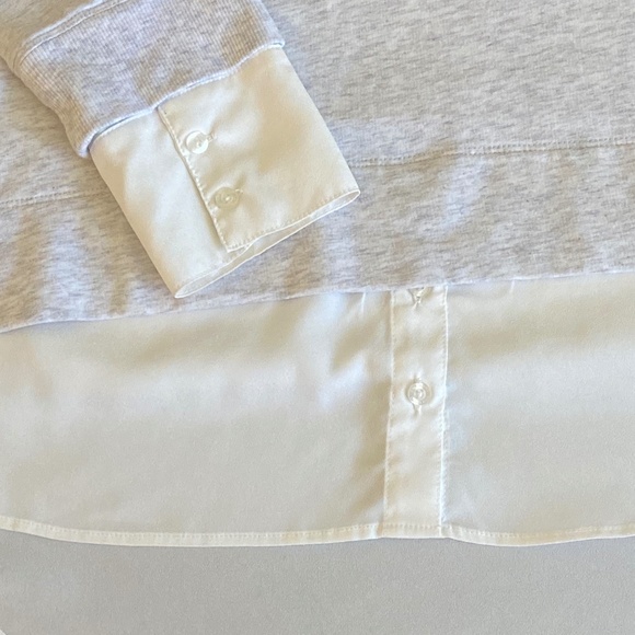 Calvin Klein Sweatshirt with Chiffon Accent, Small - Picture 3 of 7